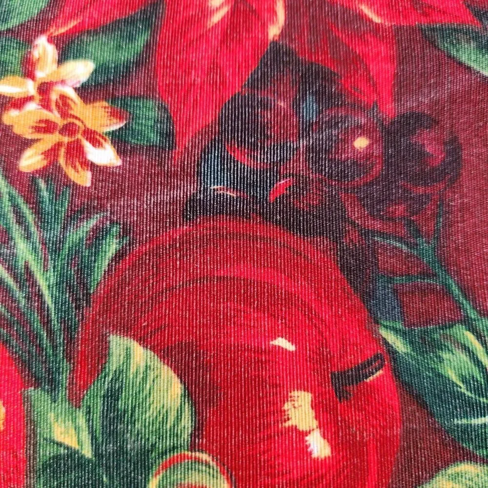 Christmas Tablecloth Large Red Green Gold Hallmark Design Fashion Industries
